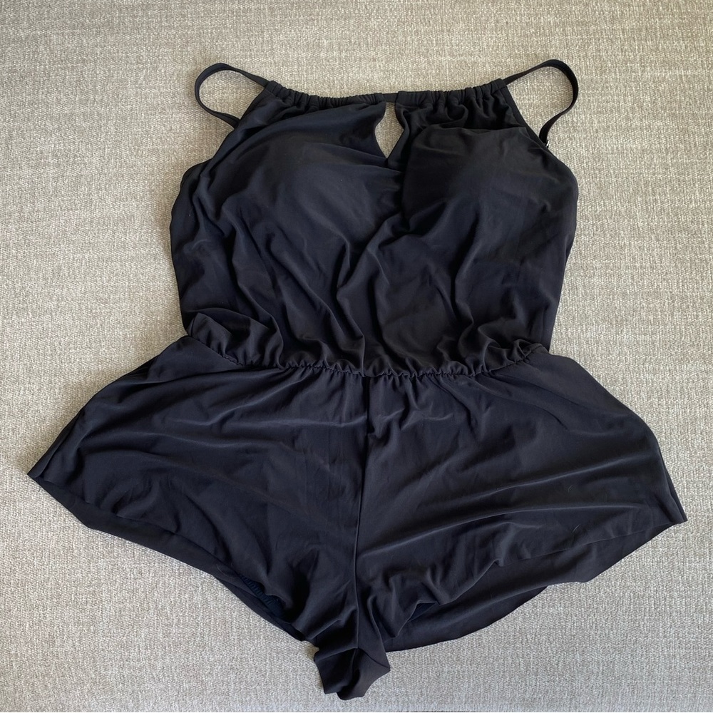 Women’s Aqua Green Romper Bathing Suit